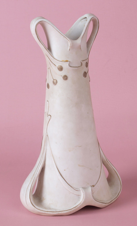 Art Nouveau biscuit vase