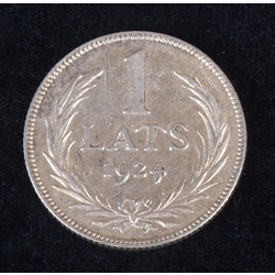 Silver one-lat coin - 1924 