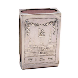 Silver matchbox box