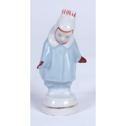 Porcelain figurine ''The girl in the dark red mittens''