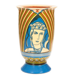Ceramic vase with  sketches by Romans Suta