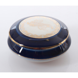 Porcelain untensil/box with cap „Memorial of Riga”