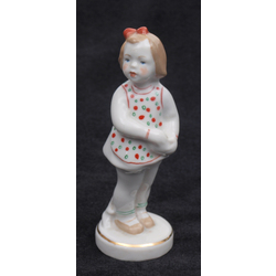 Porcelain figure 'Girl with the red bow'