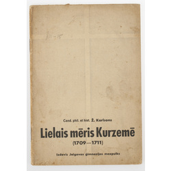 Grāmata „Lielais Mēris Kurzemē (1709-1711)”