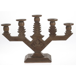 Wooden candlestick