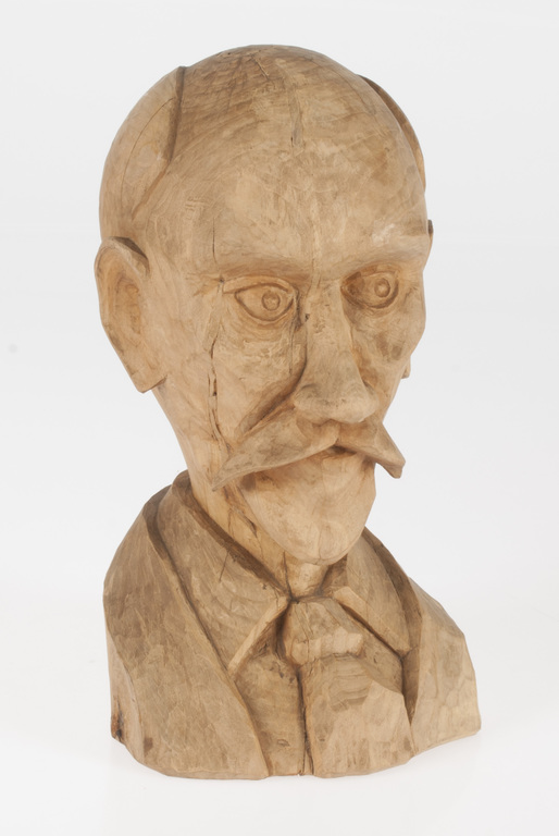 Wooden figure-bust 