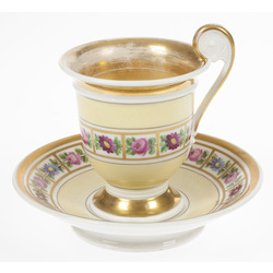 Porcelain cup with saucer