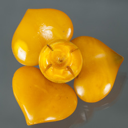 Amber brooch „Leaf”