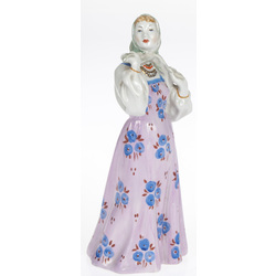 Porcelain figure „Woman in headscarf”