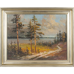 Landscape with pines