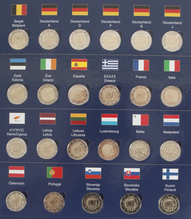 2 euro full anniversary coin collection 