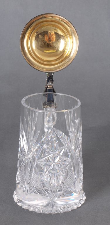 Crystal cup with silver finish