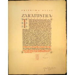 Calligraphy Friedrich Nietzsche's Zarathustra