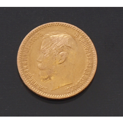 Golden 5-ruble coin, 1900