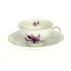 Porcelain cup with saucer