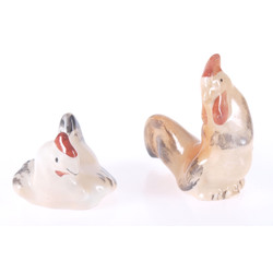 Porcelain figurines ”Hen and Rooster”