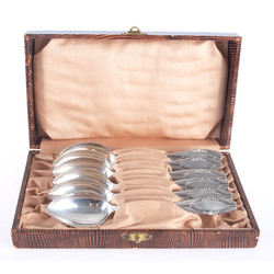 Art Nouveau silver spoon set (6 pcs.)