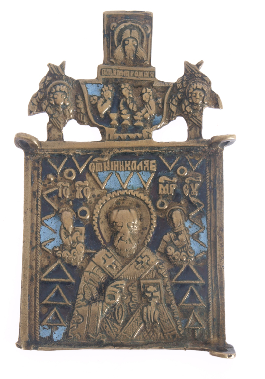 Bronze icon with defects