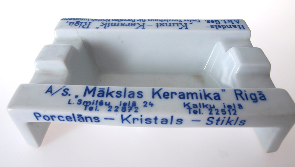 Porcelain ashtray with advertising “A / S 