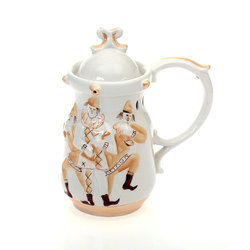 Decorative porcelain pitcher