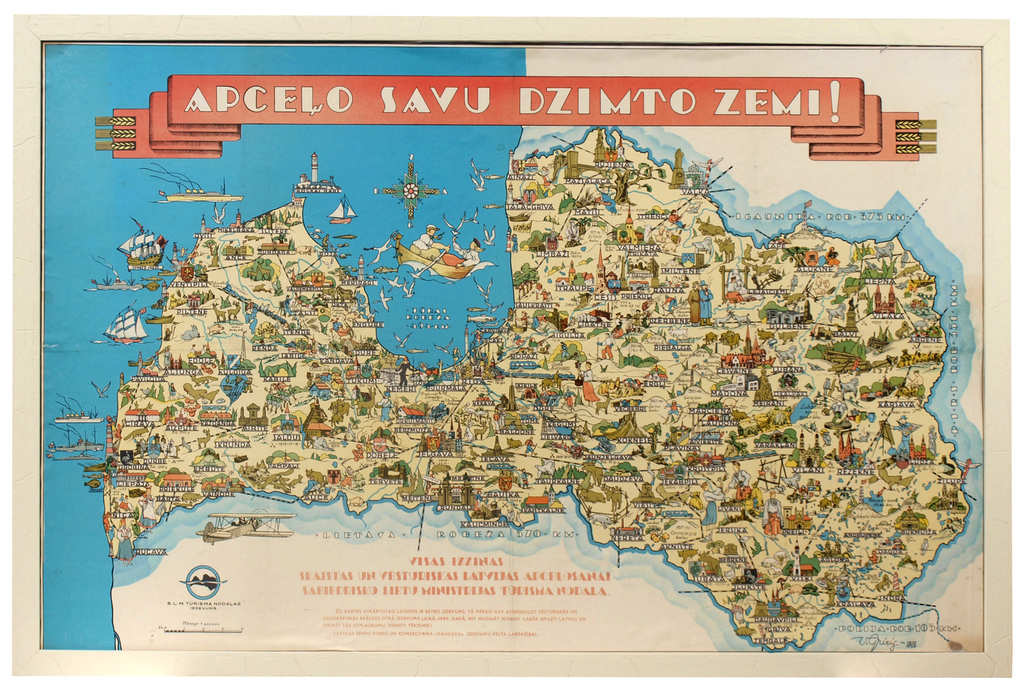 Latvian tourism map