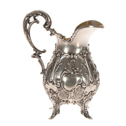 Baroque style silver milk pot