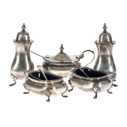 Silver spice container set