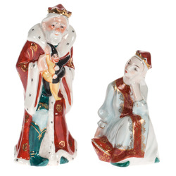 Porcelāna figūru pāris “Karalis Zirnis(Cars Gorohs) un carameita Nesmejana”