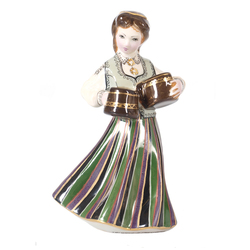 Porcelain figurine “Girl with mugs”