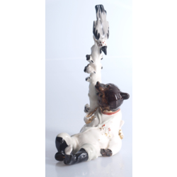 Porcelain figure „The bear and the crow”