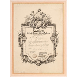 3-rd class diploma of order of Lāčplēsis