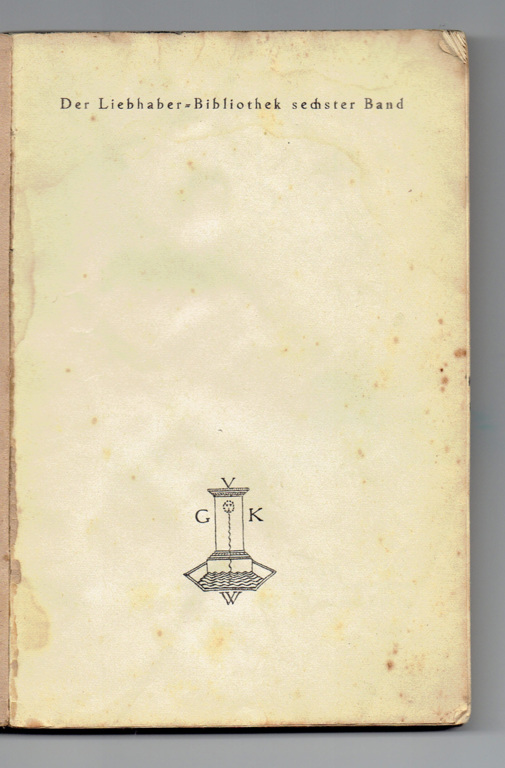 Book that once belonged K.Ubanam „Edgar Allan Poe Novellen Des Tode”