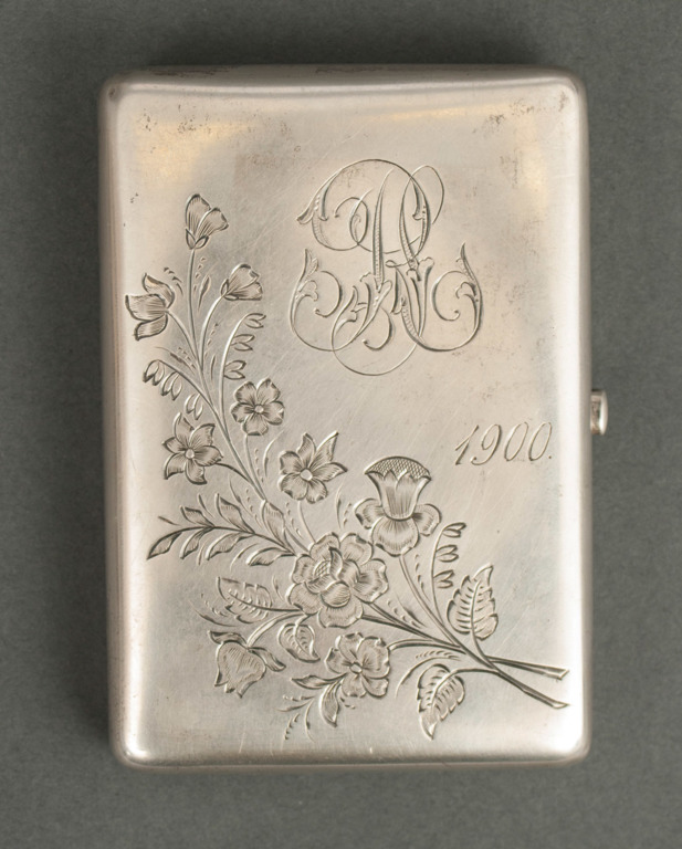 Silver cigarette case