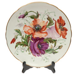 Decorative porcelain plate Poppies