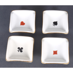 Porcelain ash tray set 