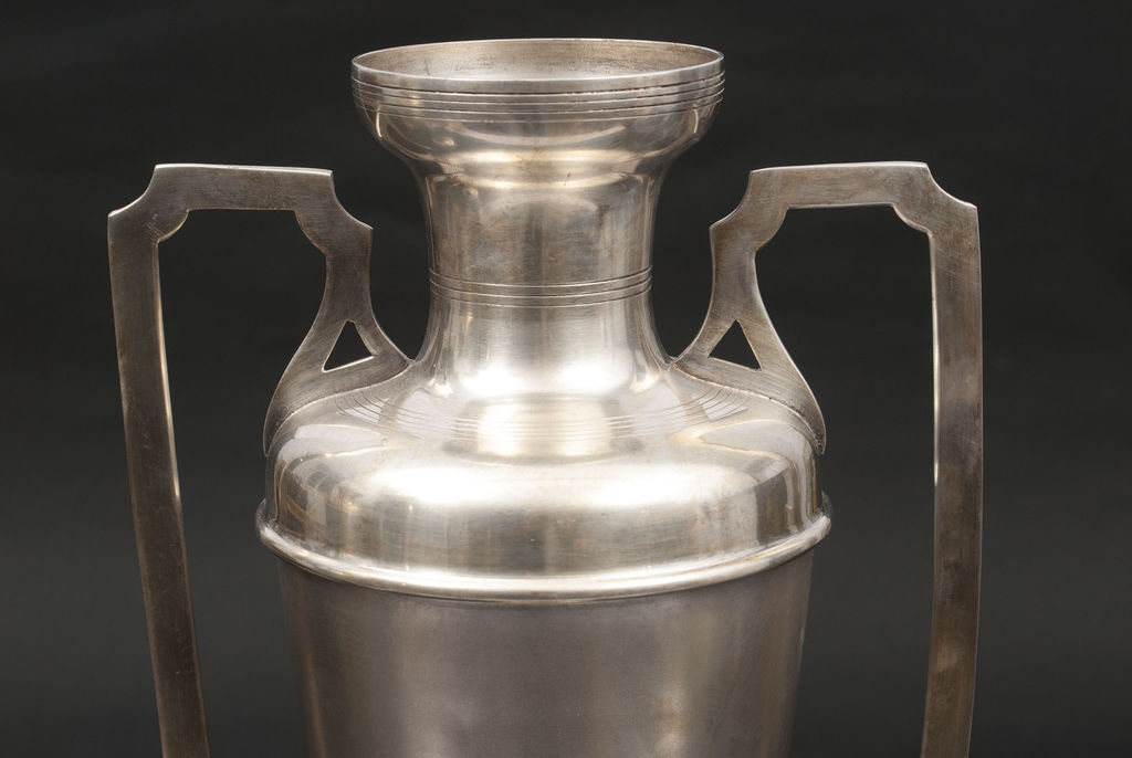 Art Nouveau silvered-metal vases (2 pcs)