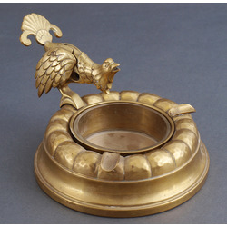 Bronze cigar cutter with ashtray 