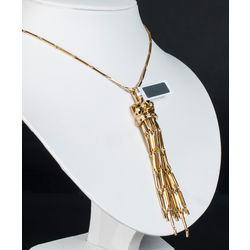 Gold chain and pendant with diamonds