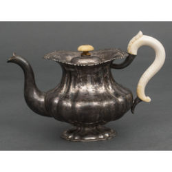 Silver coffe pot with bone handle