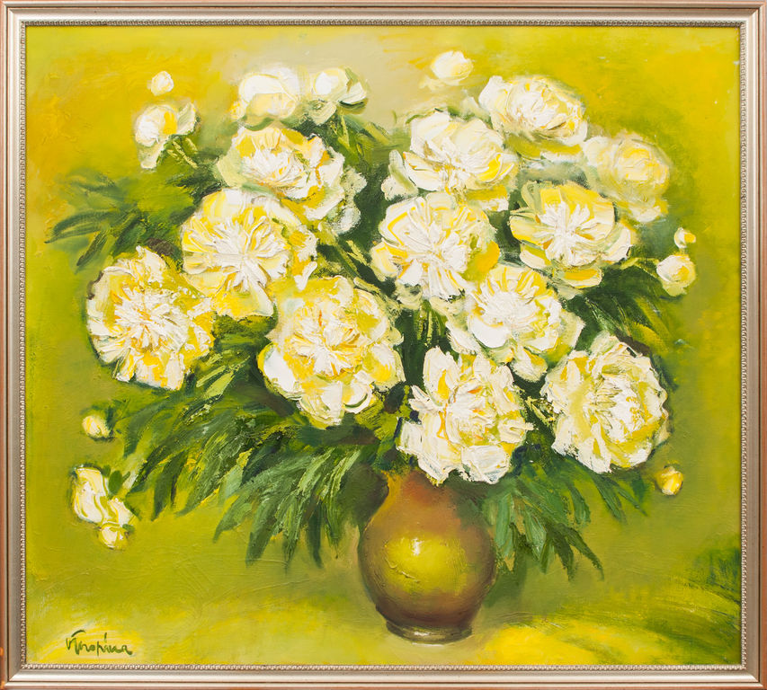 White peonies