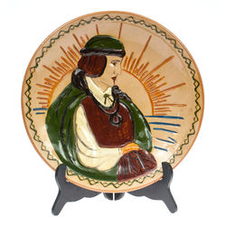 Ceramic plate 'Folk dancer'