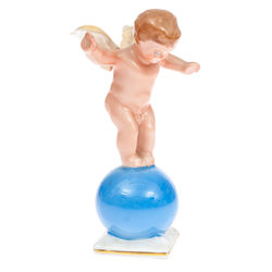 Porcelain figure 'Angel on the ball'