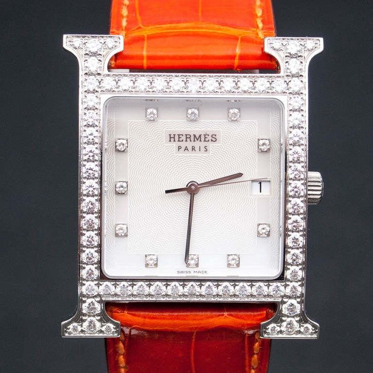Hermes wristwatch with diamonds