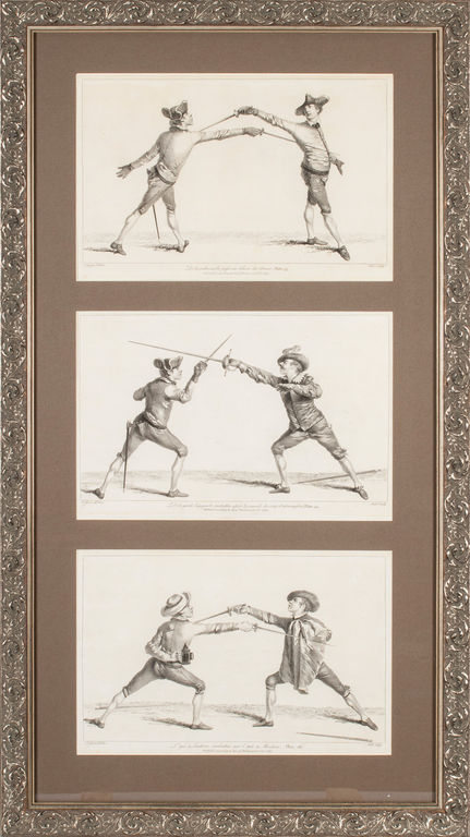 Engravings 'Fencing' (3 pcs.)