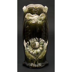 Art Nouveau faience vase