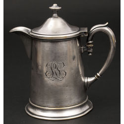 Silver-plated metal coffee pot