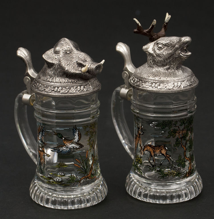 Two cups ''Deer and boar ''