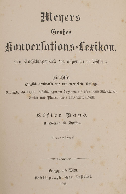 Encyclopedia in German - Meyers Konversations-Lexikon