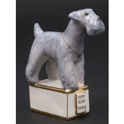 Porcelain figure ''Kerry blue terrier