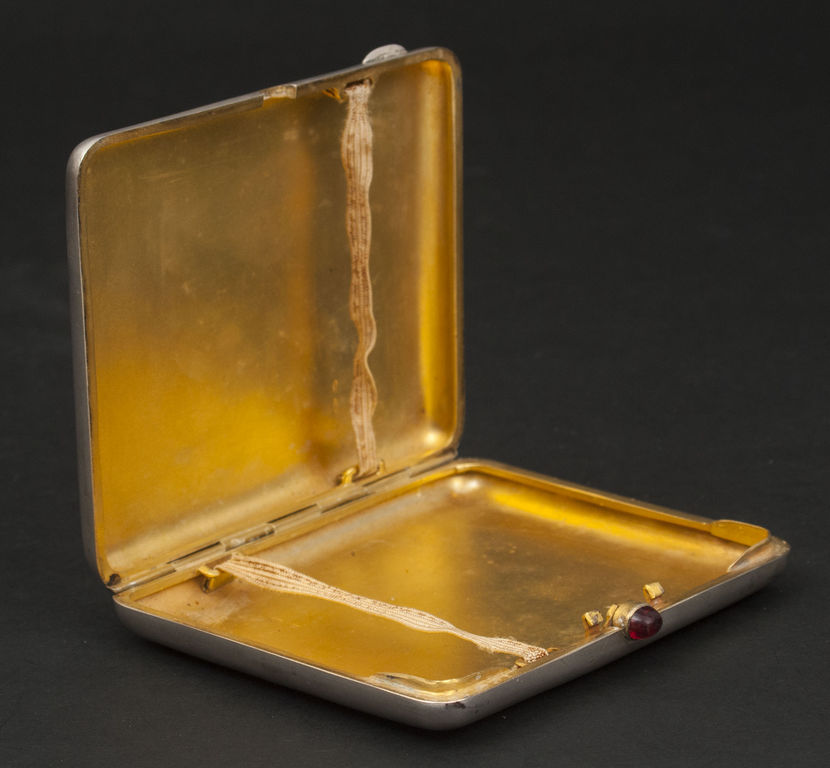 Gilded silver cigarette case